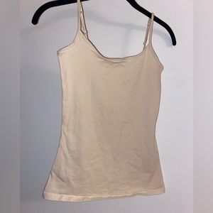 Amazon Essentials Spaghetti Adjustable Strap Tank Top - Tan/Cream color- Size XS
